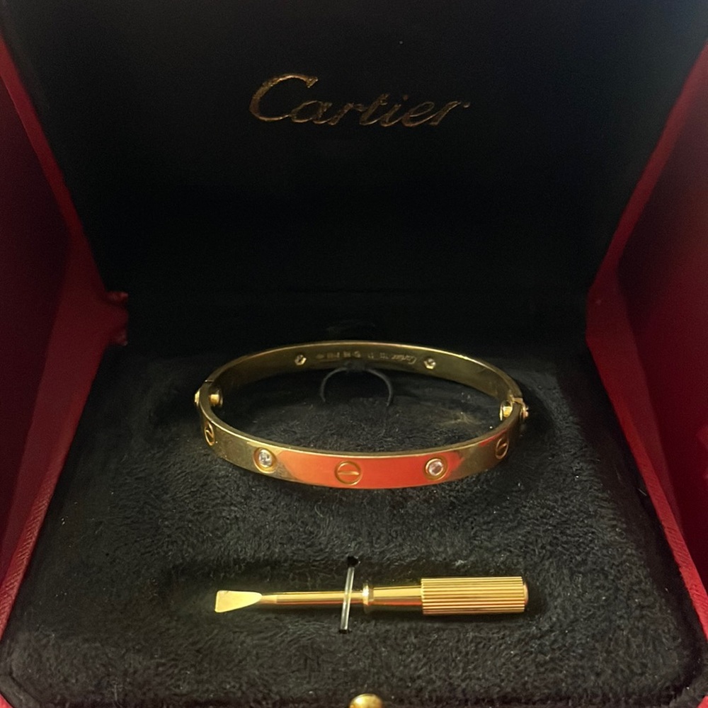 COPY - Cartier love gold bracelet 4 diamonds